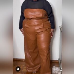 Eloquii Copper Wide Leg Jumpsuit